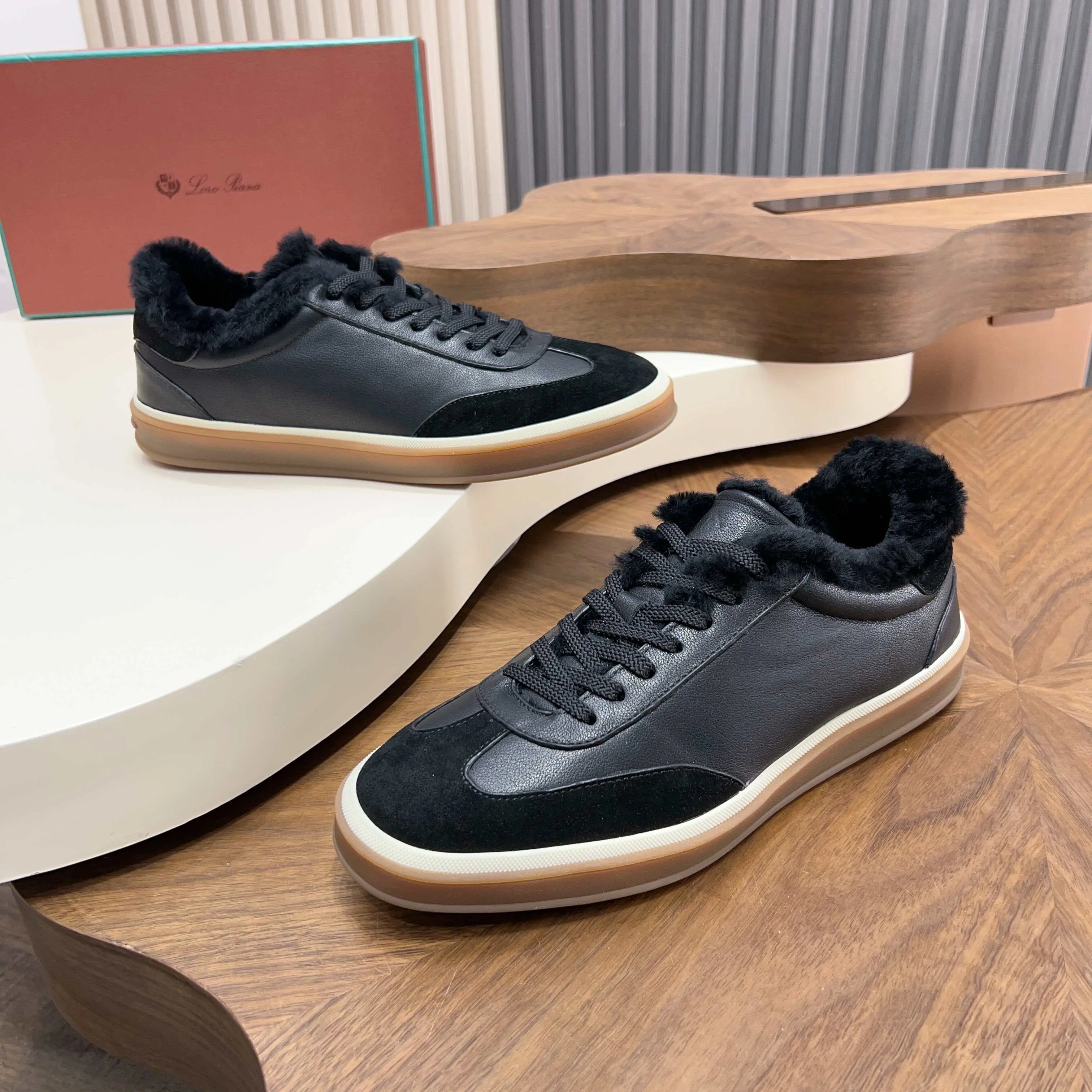 💰740 Loro Piana - Classic casual wool shoes, men's lace-up casual shoes and sneakers, high-quality lightweight and comfortable fabrics, suitable for outdoor leisure, the color is young and energetic, and it looks great with sportswear or casual suits! Code number: 39-44 (45, 46, can be customized)